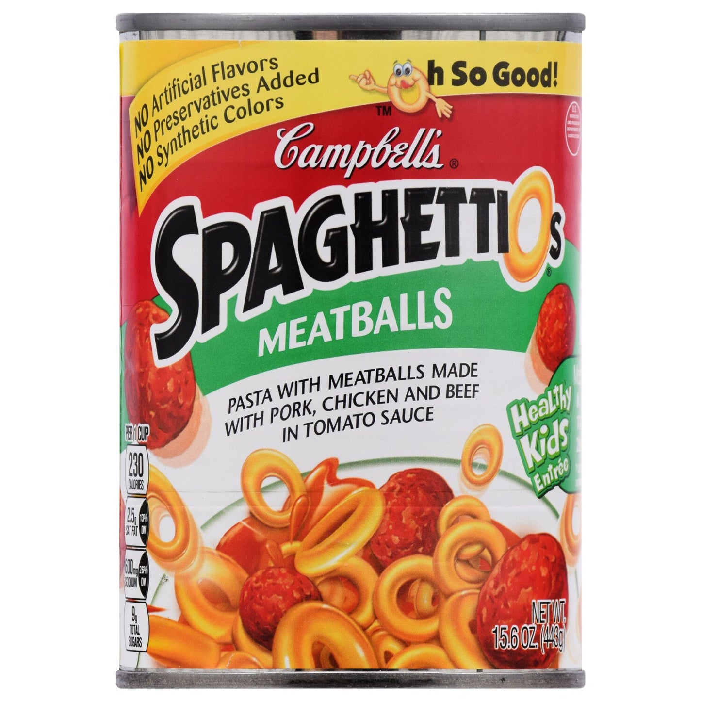 Campbell's Spaghettios with Meatballs, 15.6 oz. Cans (Pack of 24)