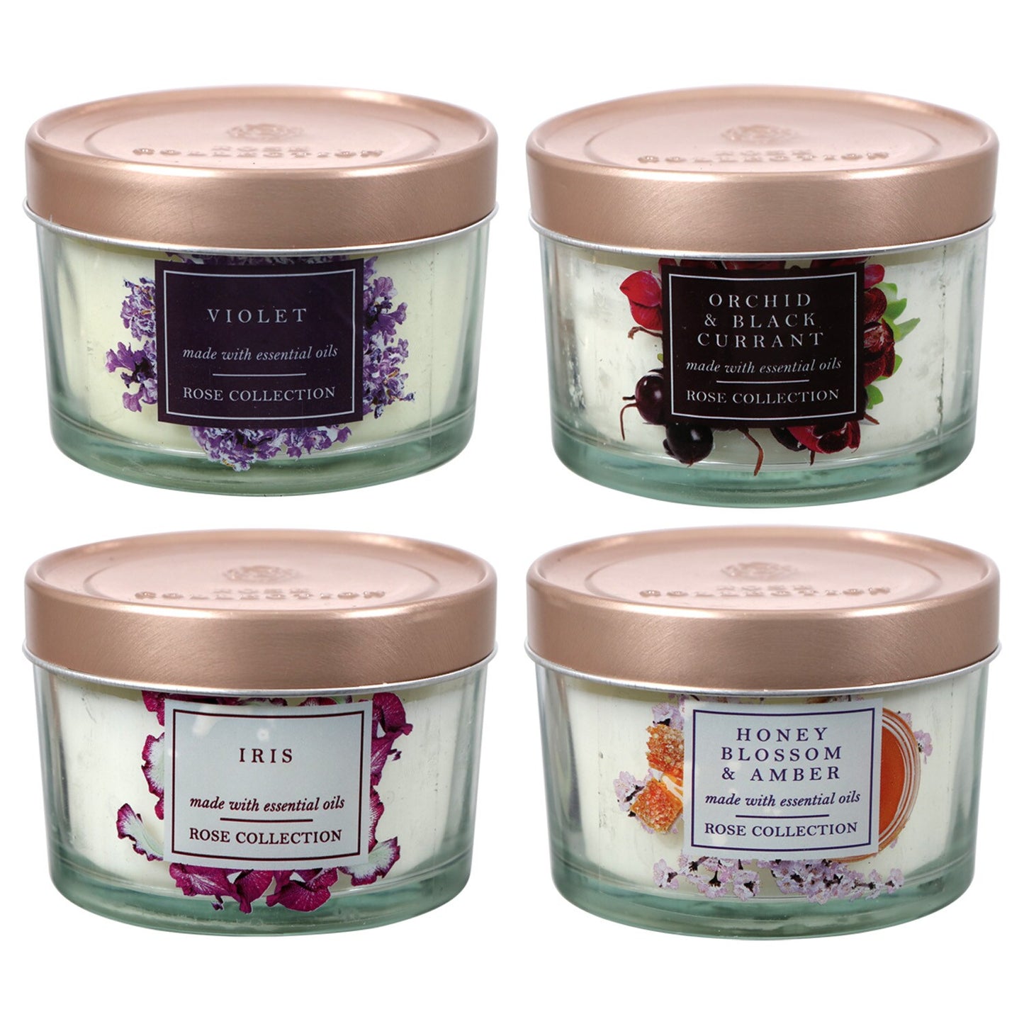 Floral Candles with Embossed Lids, 3 oz. Jars (Pack of 12)