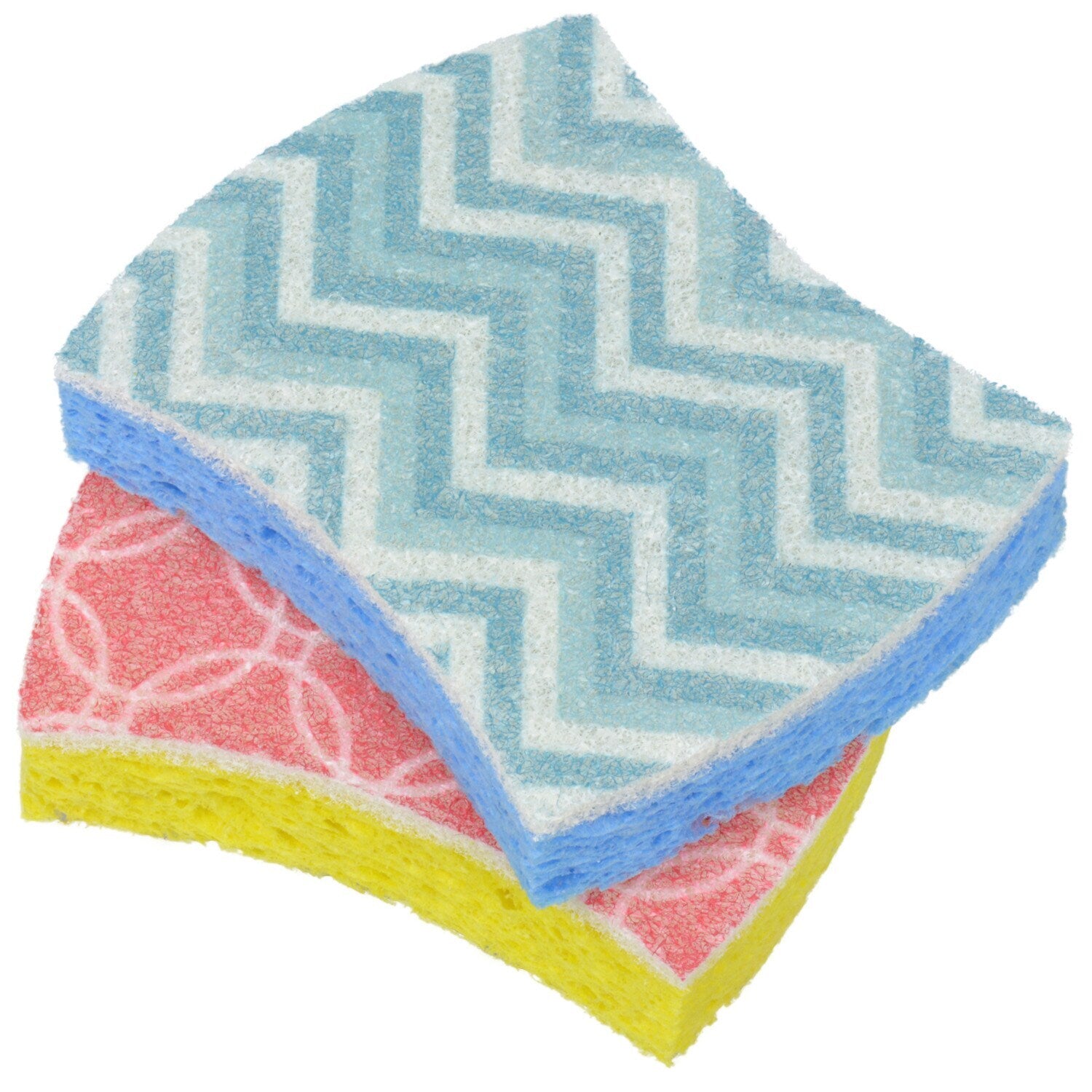 Scrub Buddies Printed Scrub Sponges, 2-ct. (Pack of 24)