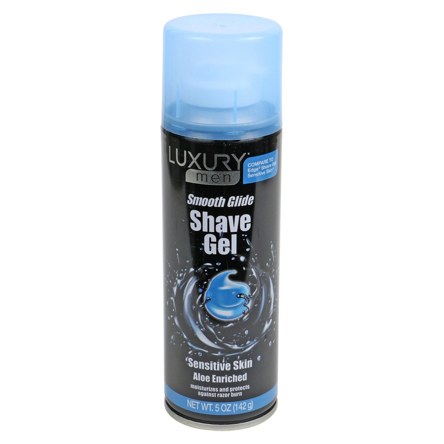Luxury Men Smooth Glide Shave Gel, 5 oz. Cans (Pack of 12)