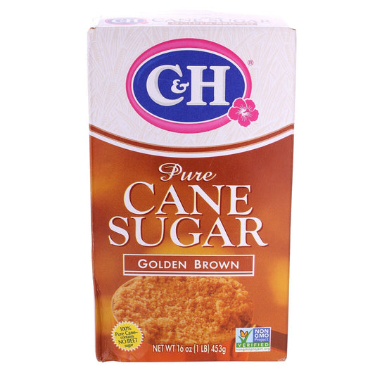 C&H Pure Golden Brown Cane Sugar, 1 lb. Boxes (Pack of 24)