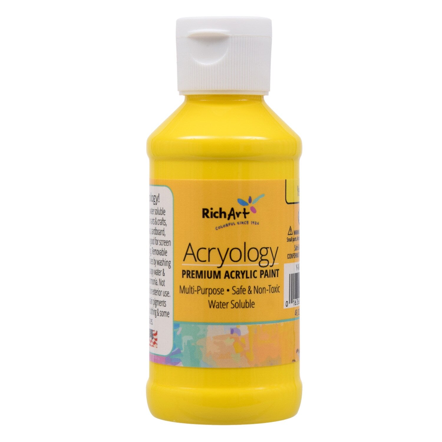 Rich Art Premium Acrylic Yellow Paints, 4-fl.oz. Containers (Pack of 12)