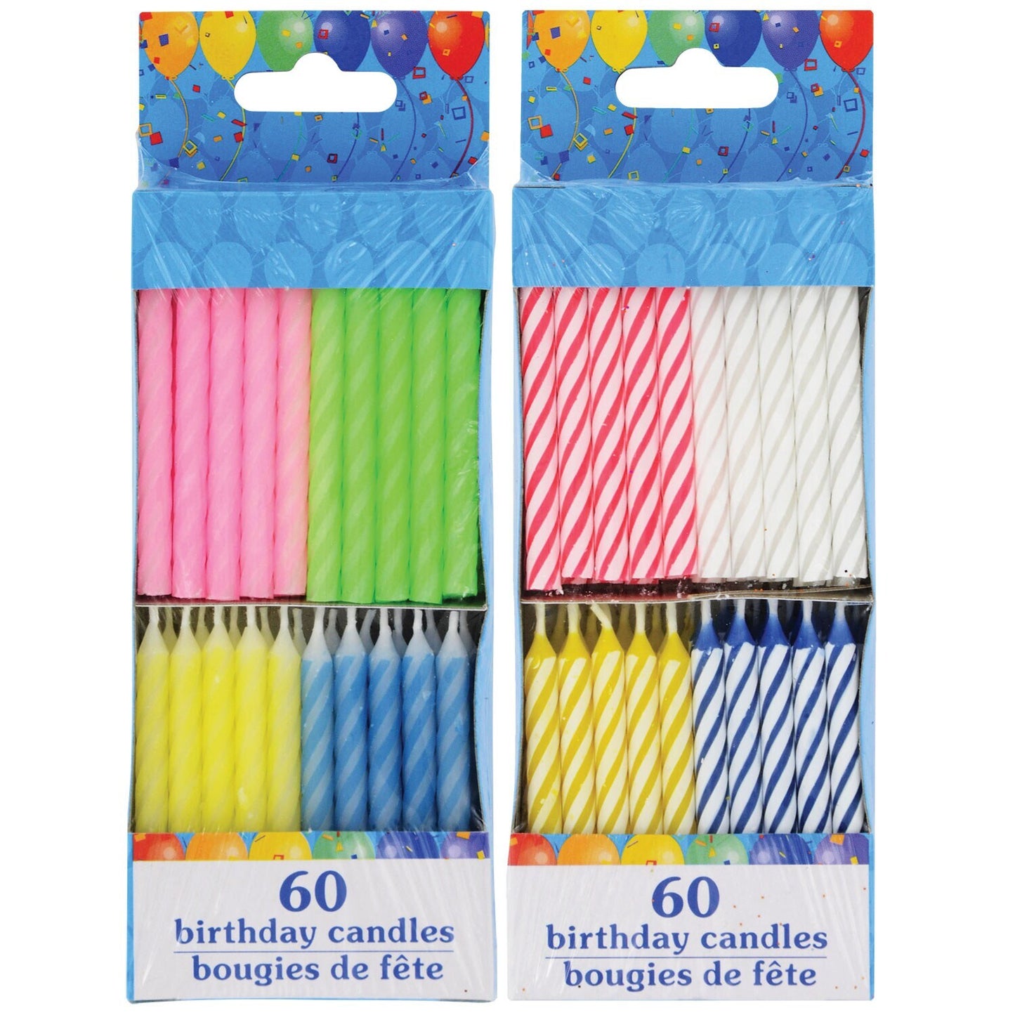 Colorful Birthday Candles, 60-ct. Packs (Pack of 48)