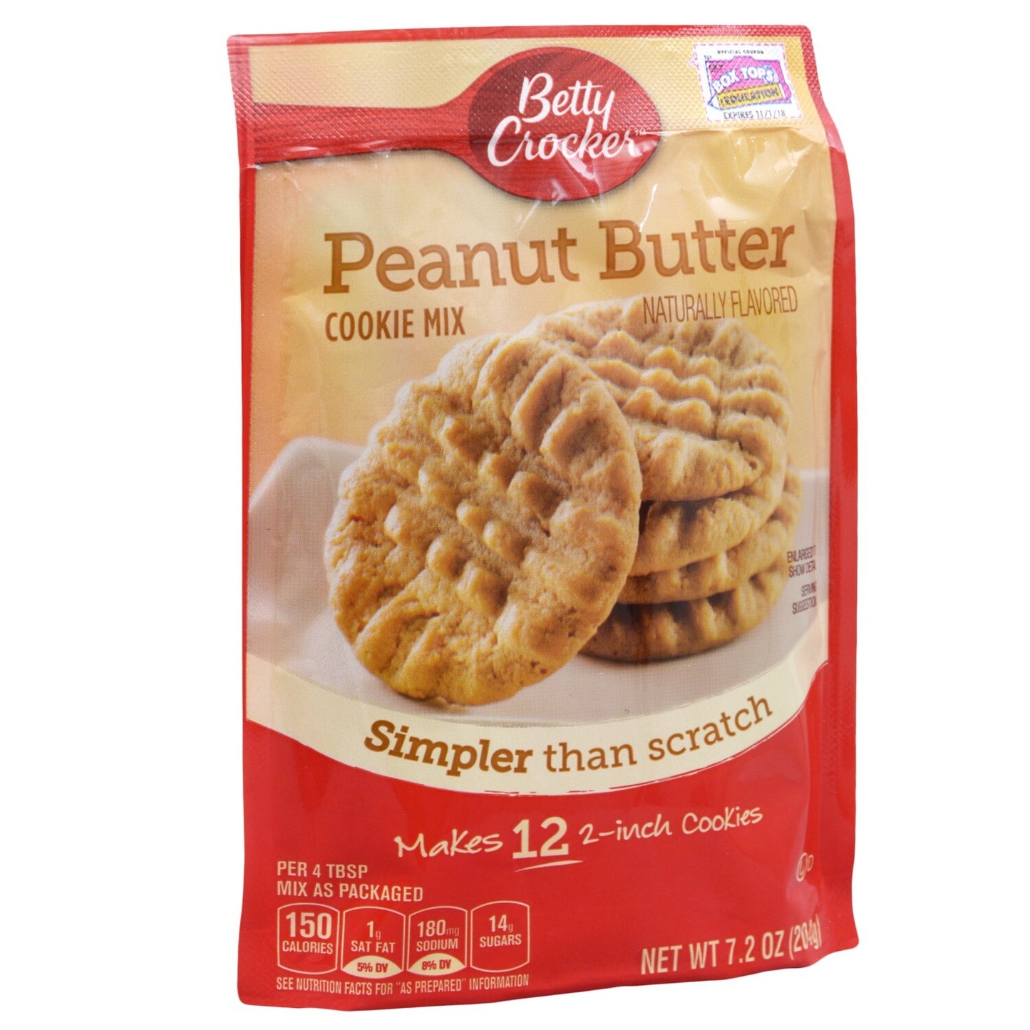 Betty Crocker Peanut Butter Cookie Mix, 7.2 oz. Packs (Pack of 9)
