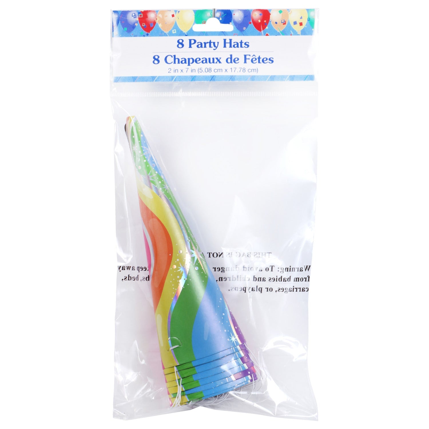 Rainbow Unicorn Cone Party Hats, 8-ct. (Pack of 18)