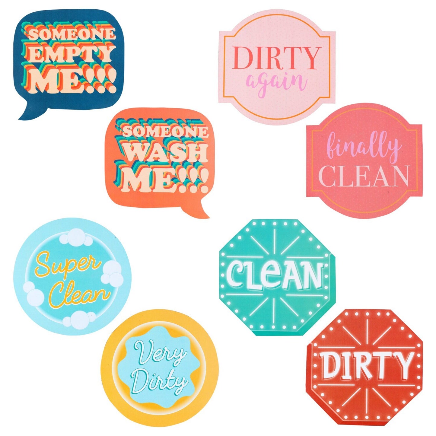 Double-Sided Dishwasher Magnet, 5x5 in. (Pack of 36)