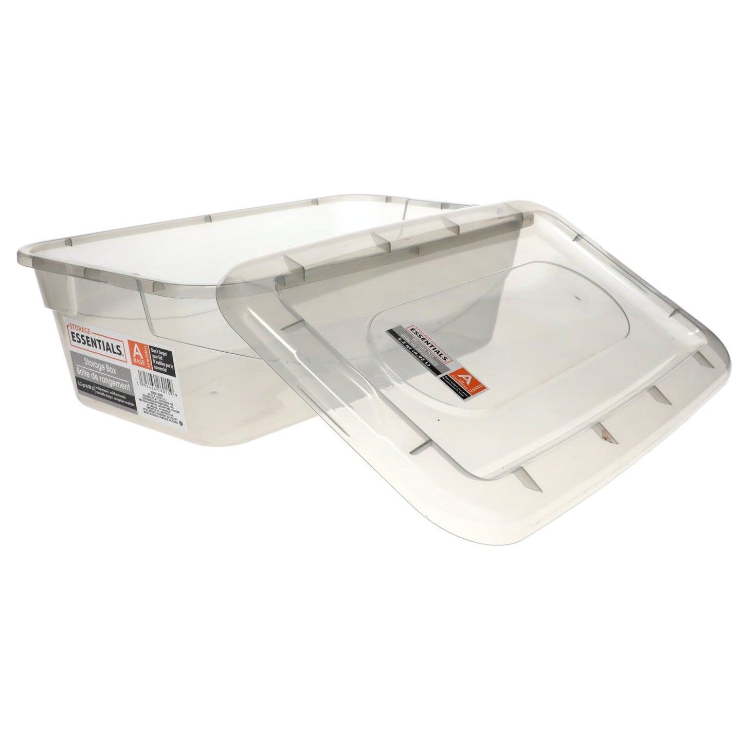 Colorful Translucent Plastic Storage Boxes with Lids (Pack 48)