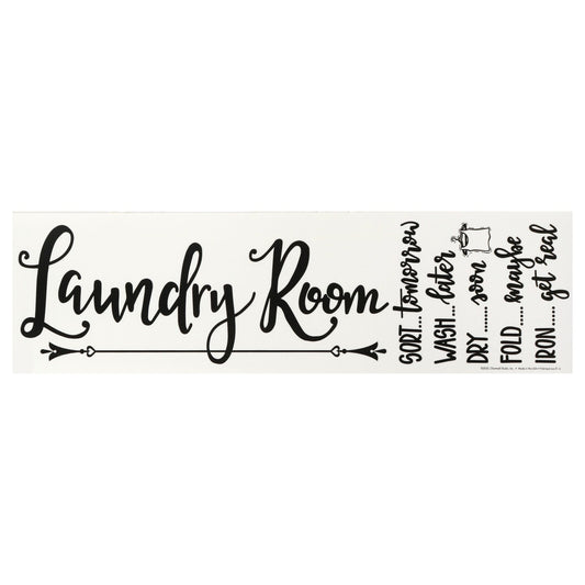 Wall Creations Laundry Room Jumbo Wall Stickers, 15.875x4.0 in. (Pack of 12)