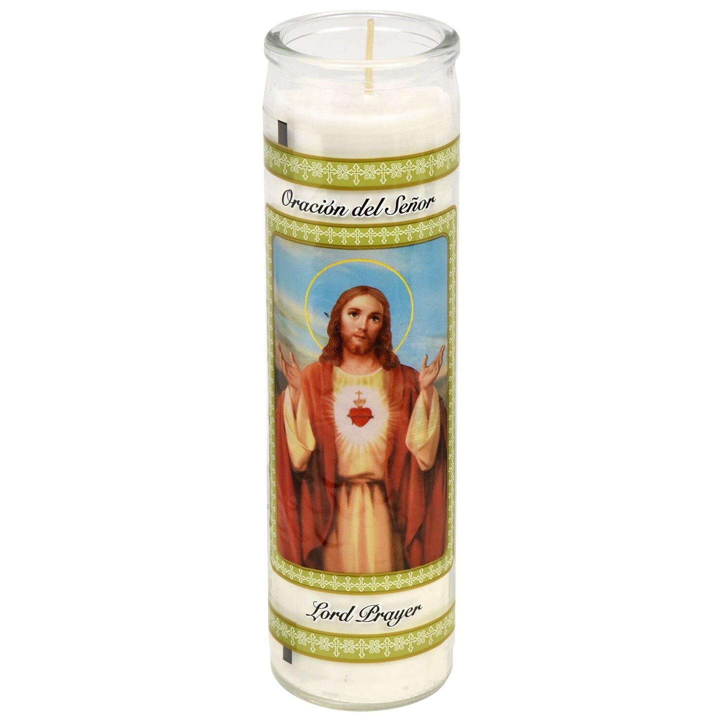 The Lord's Prayer Glass Votive Candles, 8 in. (Pack of 12)