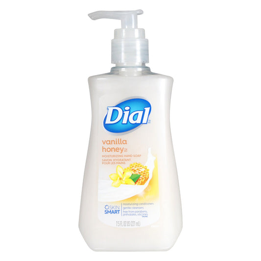 Dial Vanilla Honey Moisturizing Hand Soap, 7.5 oz. (Pack of 12)