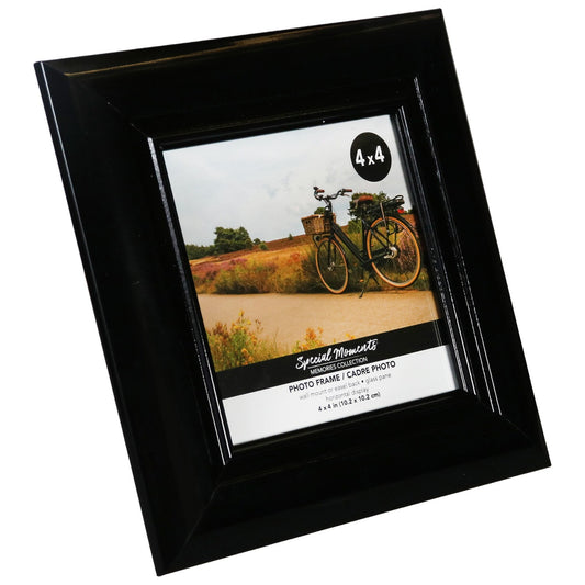 Special Black Angle Steps Photo Frames, 4x4 in. (Pack of 12)