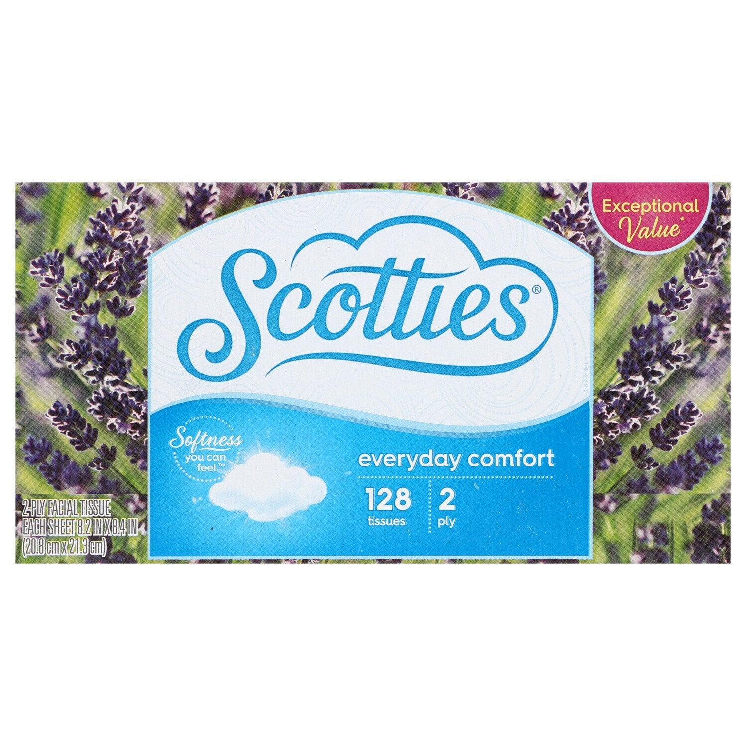 Scotties 2-Ply Facial Tissues, 128-ct. Boxes (Pack of 36)