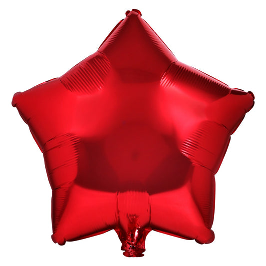 Red Star-Shaped Foil Balloons, 18-in. (Pack of 25)