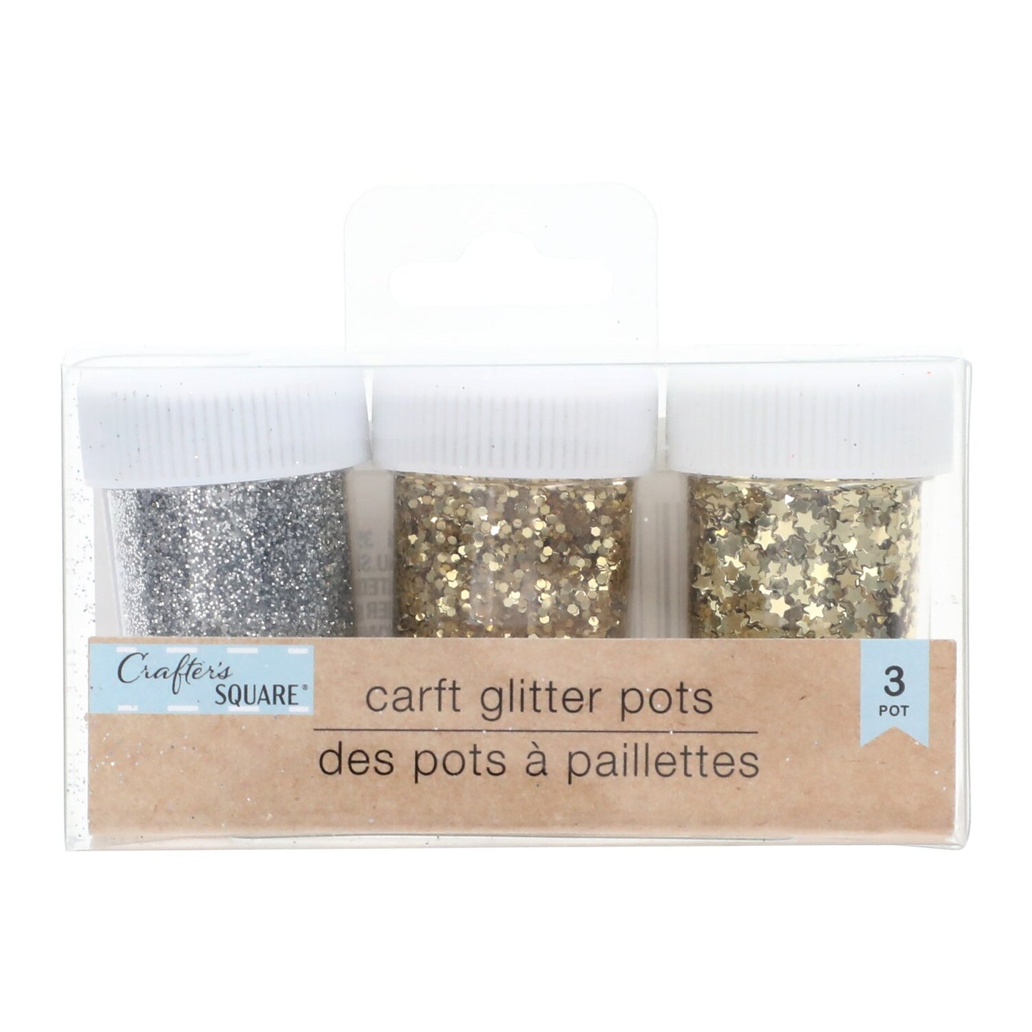 Crafter's Square Glittery Sequin Pots, 3-ct. (Pack of 36)