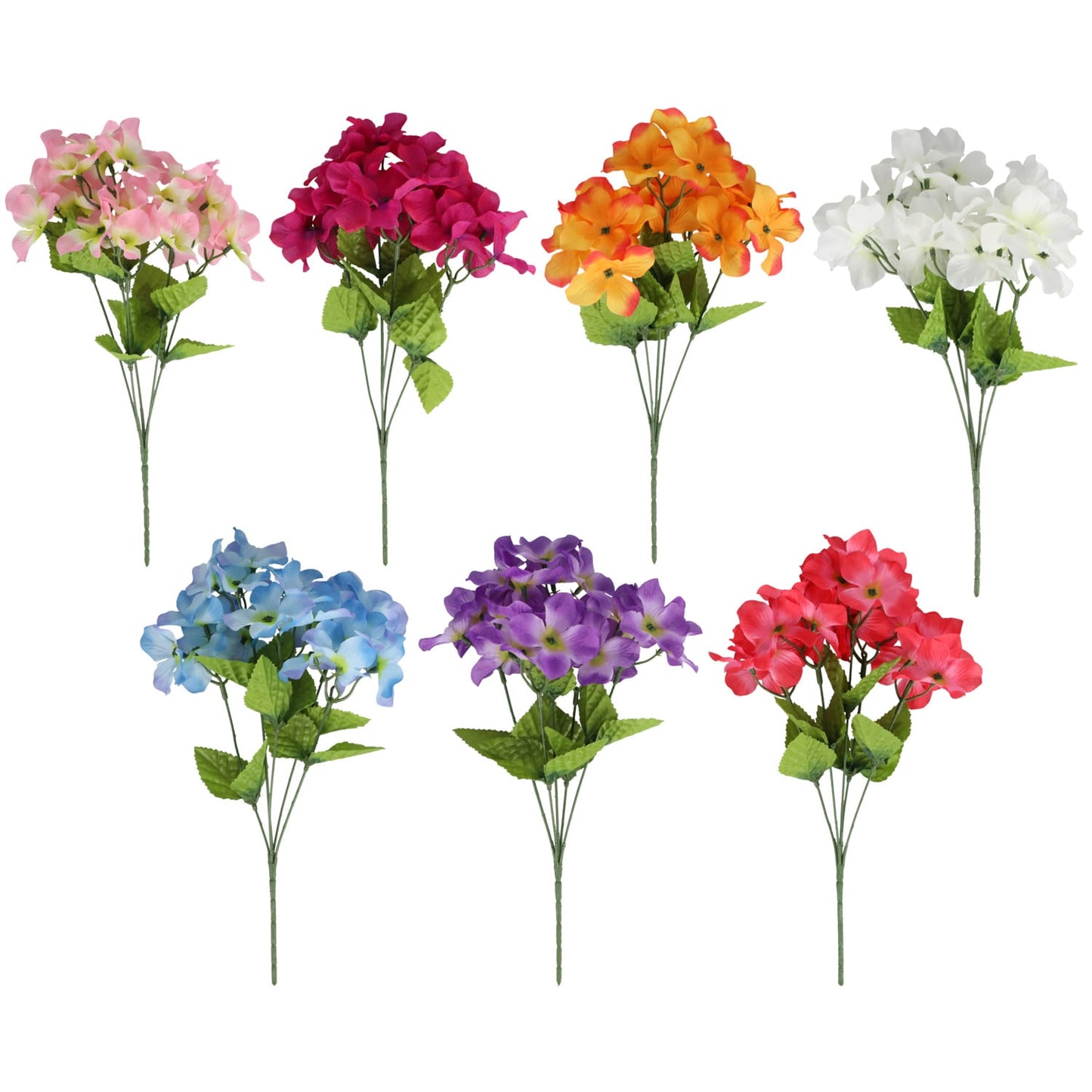 6-Stem Artificial Hydrangea Bushes, 16 in. (Pack of 36)