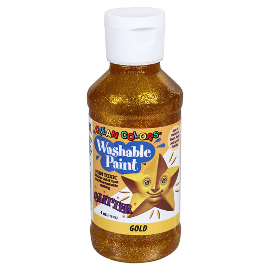 GOLD GLITTER PAINT 4Z (Pack of 6)