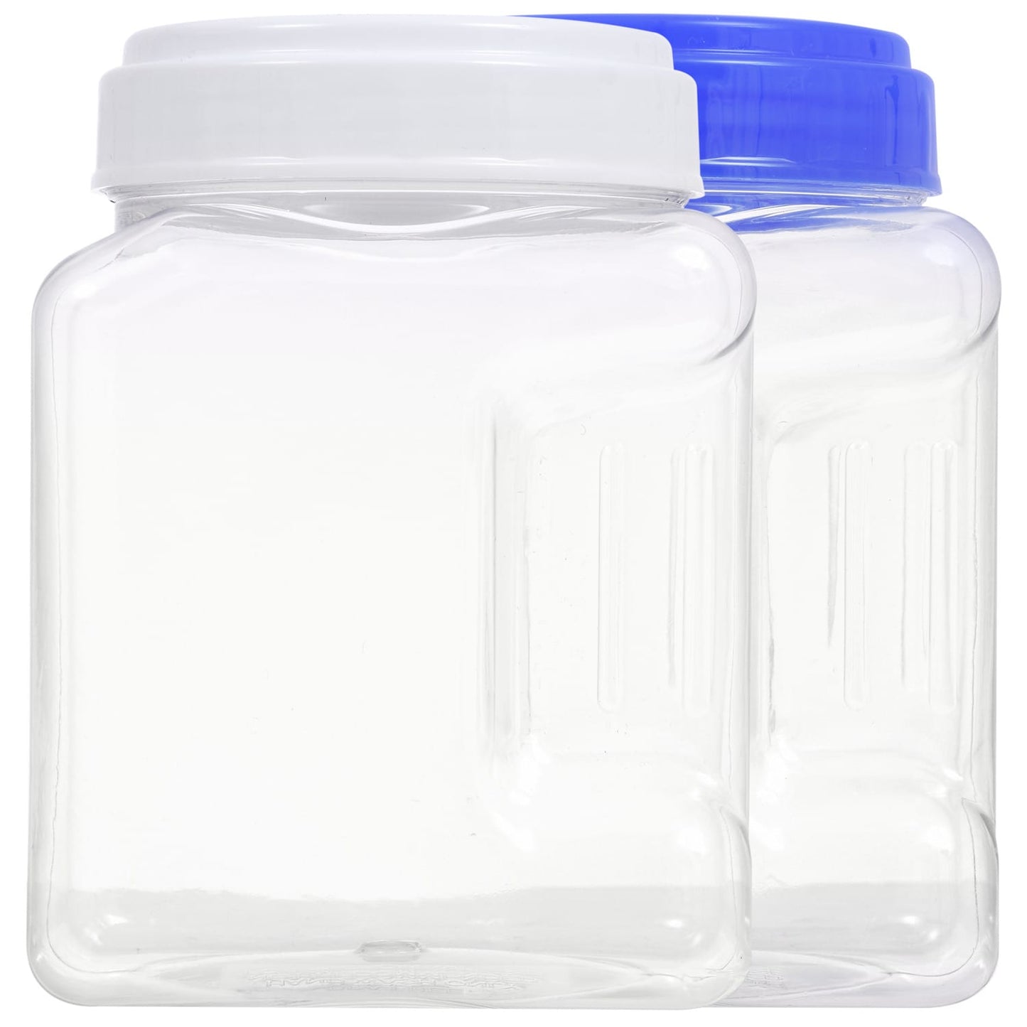 Plastic Containers with Colored Screw-Top Lids, 32 oz (Pack 24)