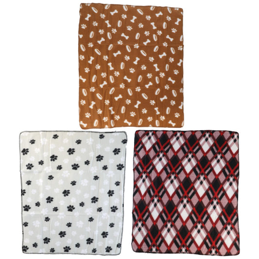 Greenbrier Kennel Club Plaid Pet Blankets, 28.5x24 in. (Pack of 24)