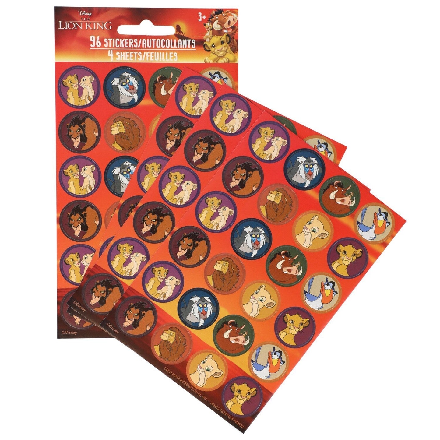 Disney The Lion King Stickers, 96-ct. Packs (Pack of 24)