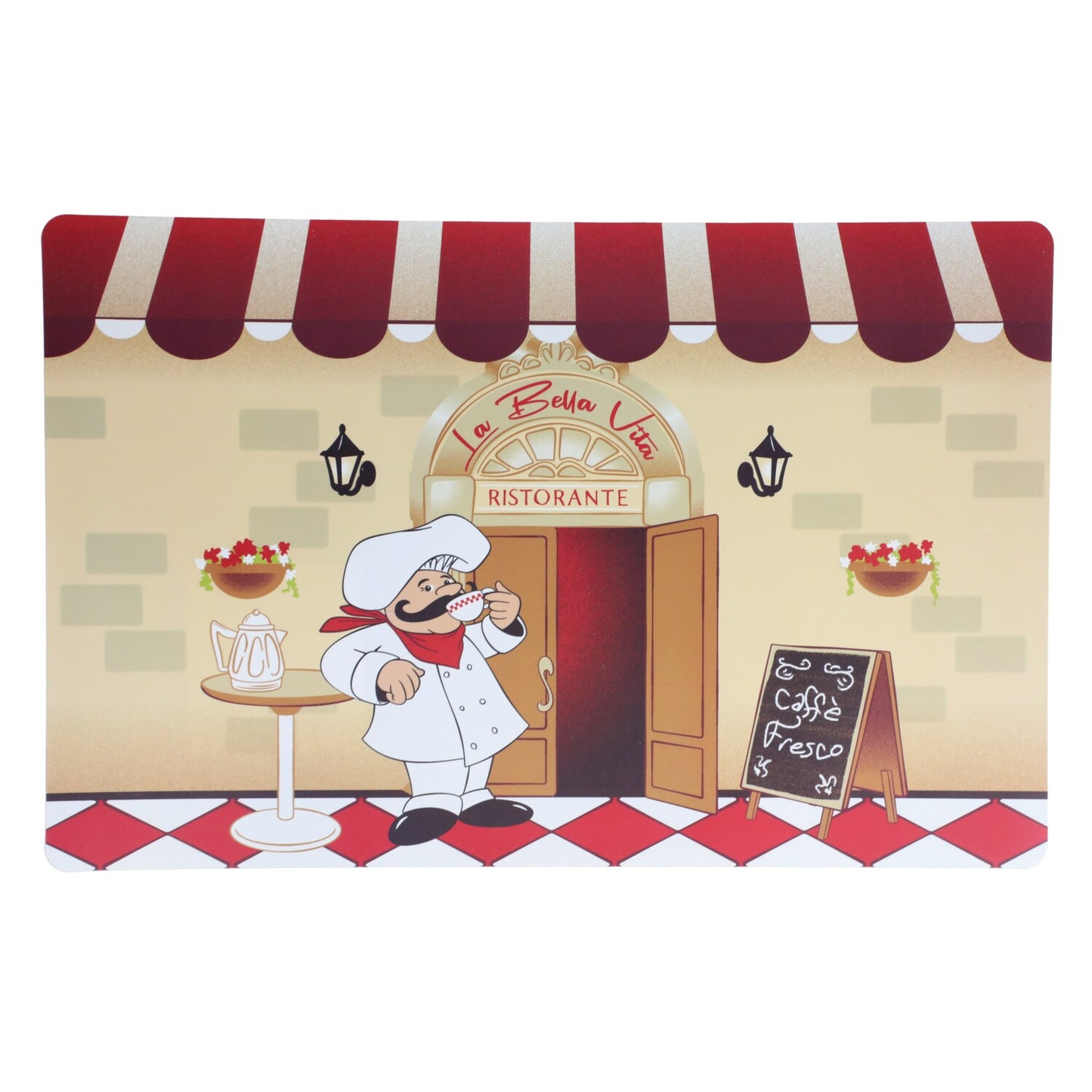 Home Collection Chef-Themed Vinyl Placemats, 12x18-in. (Pack of 18)