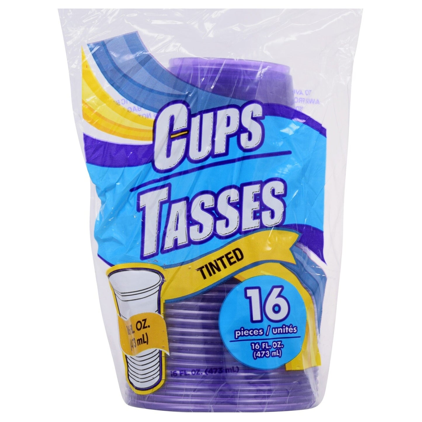 Translucent Plastic Cups, 16 oz. (Pack of 48)