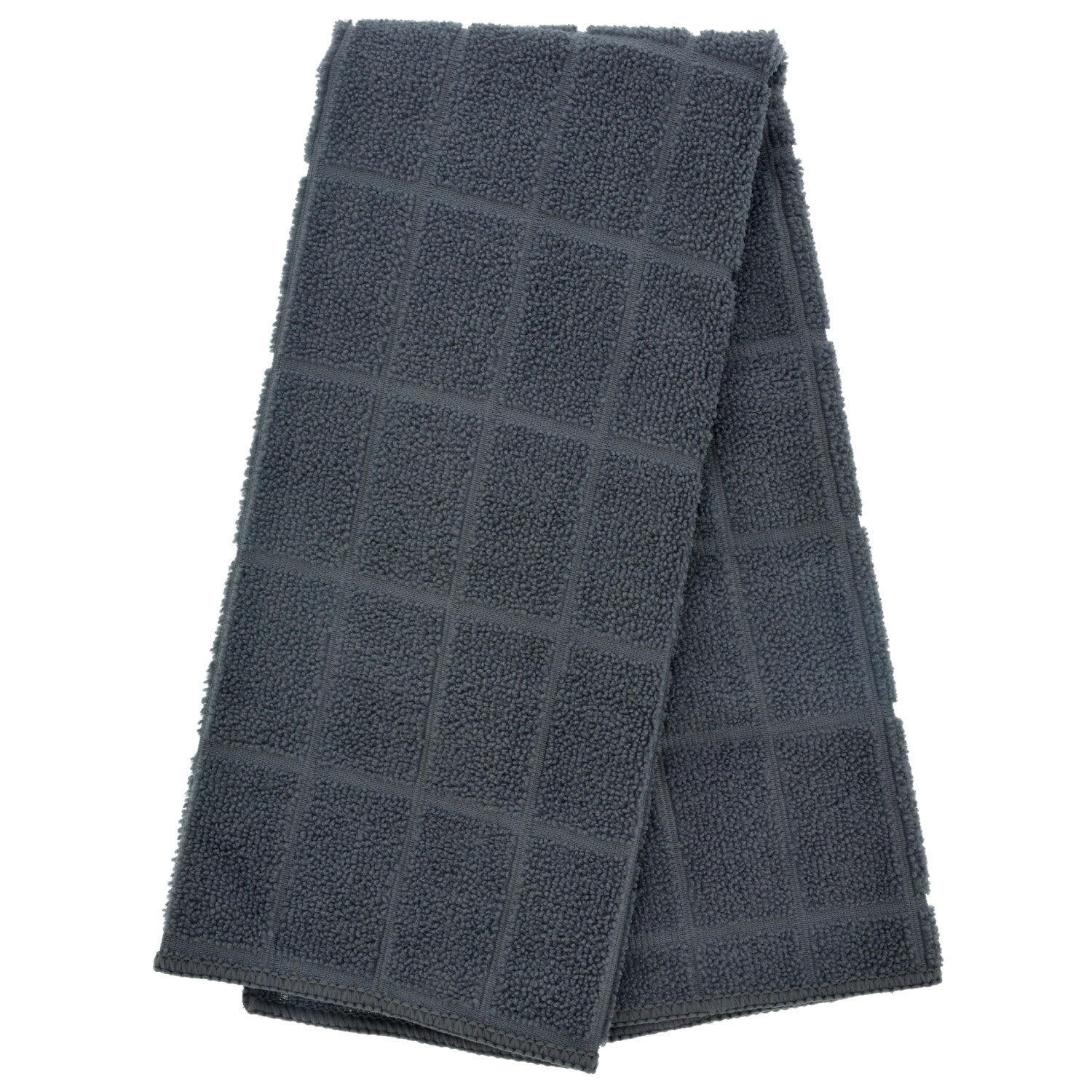 Gray Windowpane Pattern Kitchen Towels, 15x25 in. (Pack of 24)