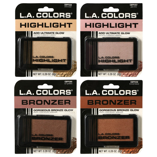 L.A. Colors Highlighter and Bronzer (Pack of 36)