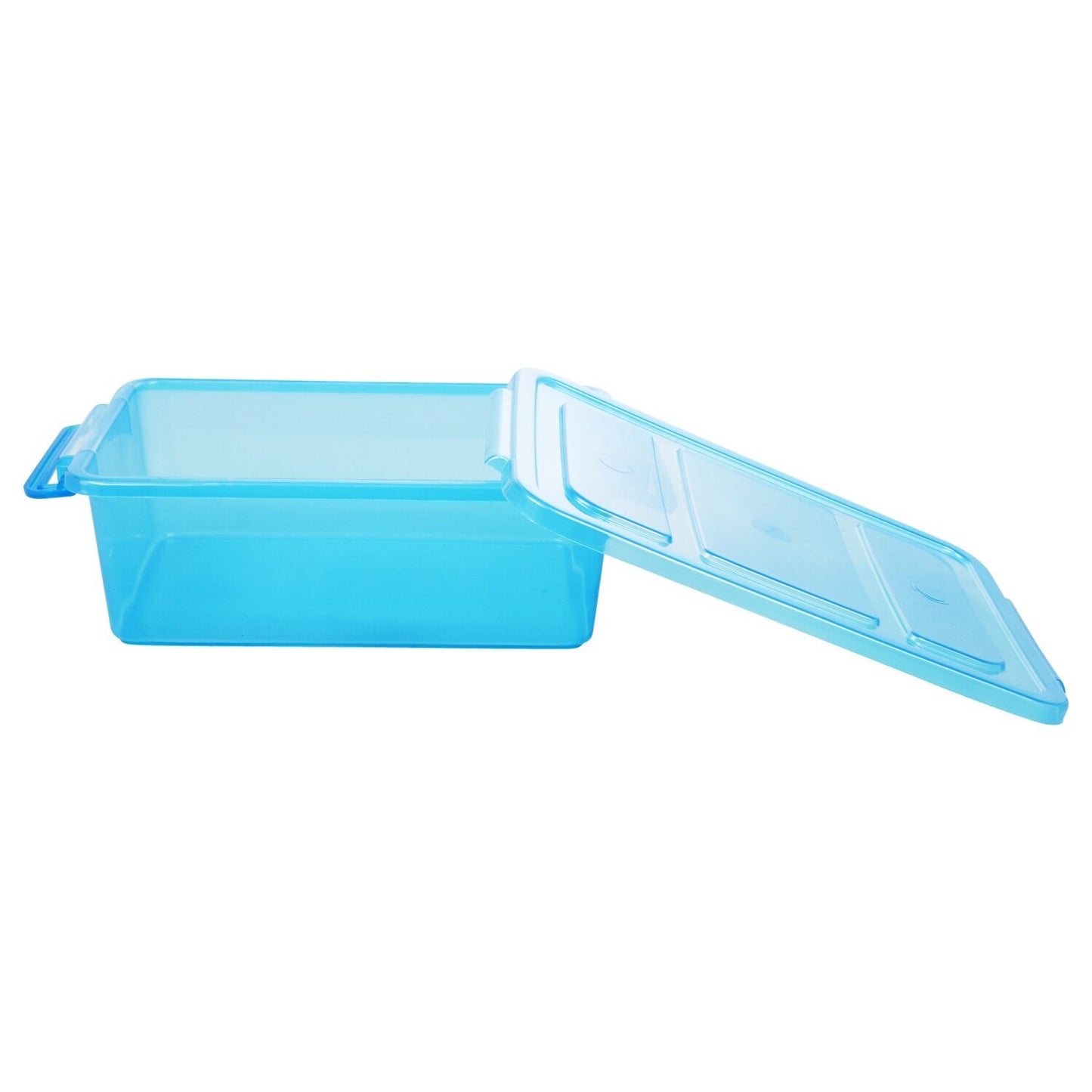 Translucent Plastic Storage Boxes with Clip-Lock Lids, (Pack of 24)