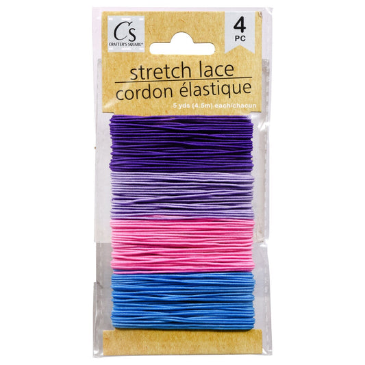 Crafter's Square Stretch Lace, 5 yd. Rolls (Pack of 4)