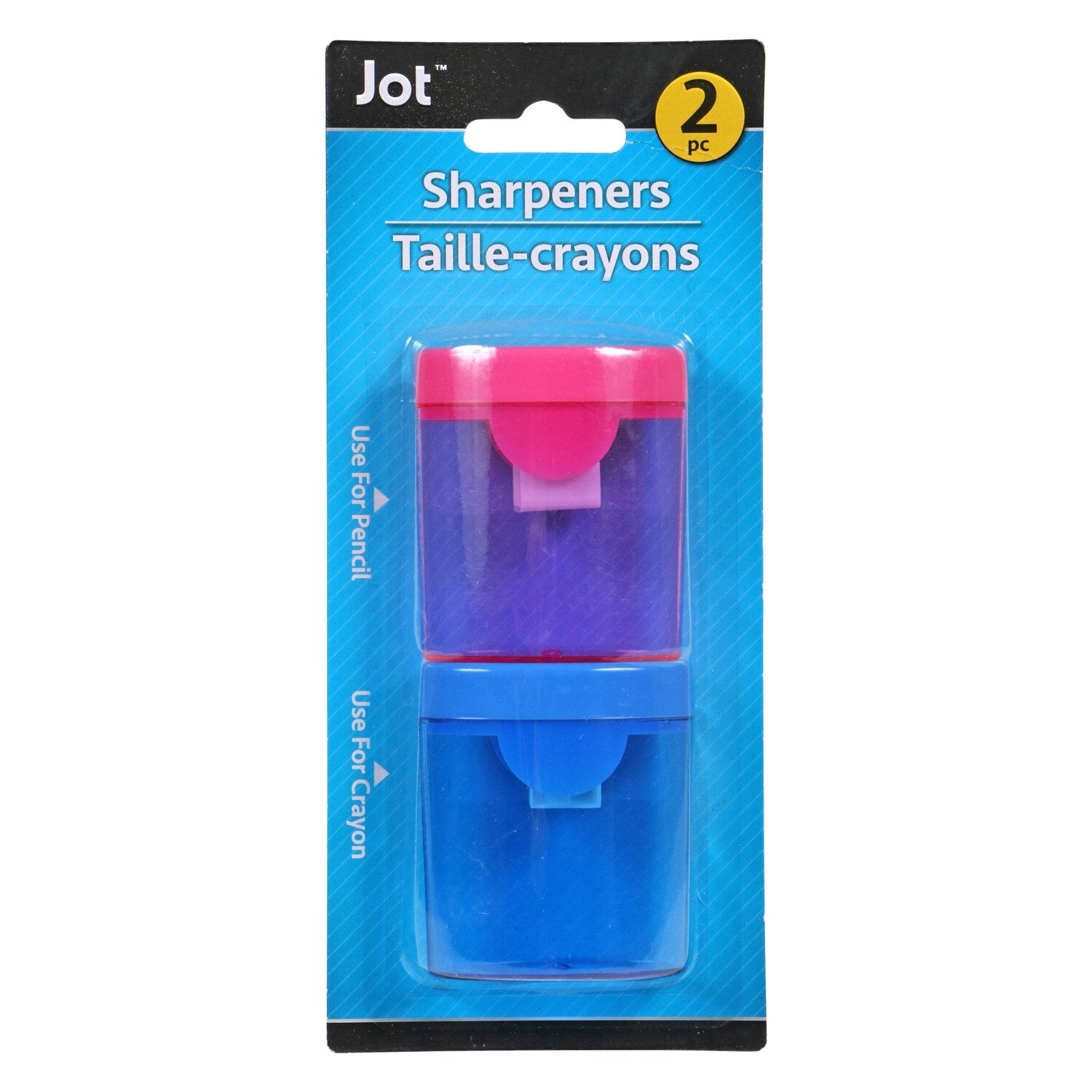 Jot Plastic Pencil and Crayon Sharpeners, 2-ct. Packs (Pack of 36)