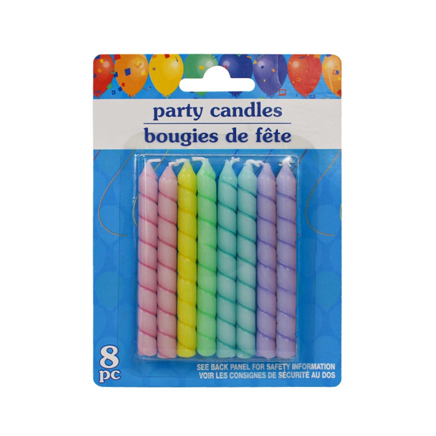 Pastel Party Candles, 8-ct. (Pack of 48)