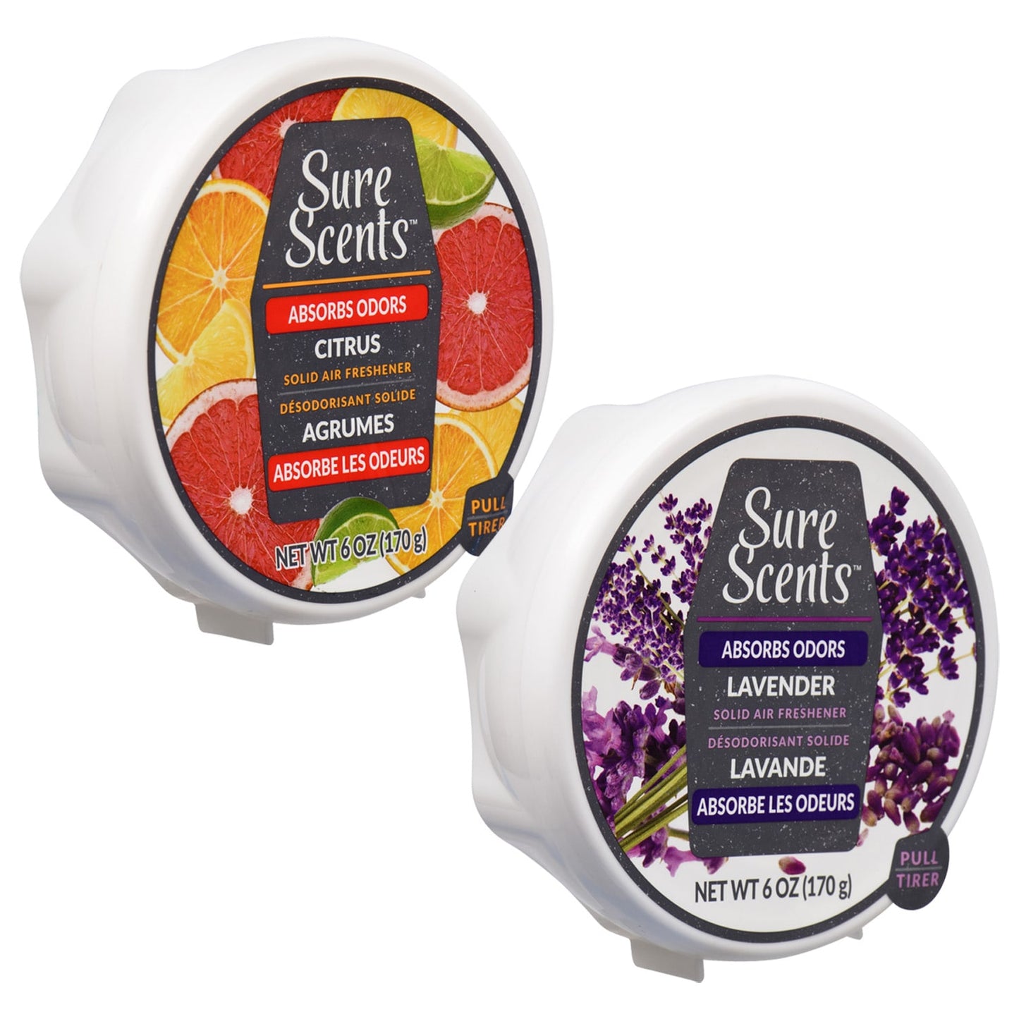 Sure Scents Absorbing Solid Gel Air Fresheners, 6 oz. (Pack of 24)