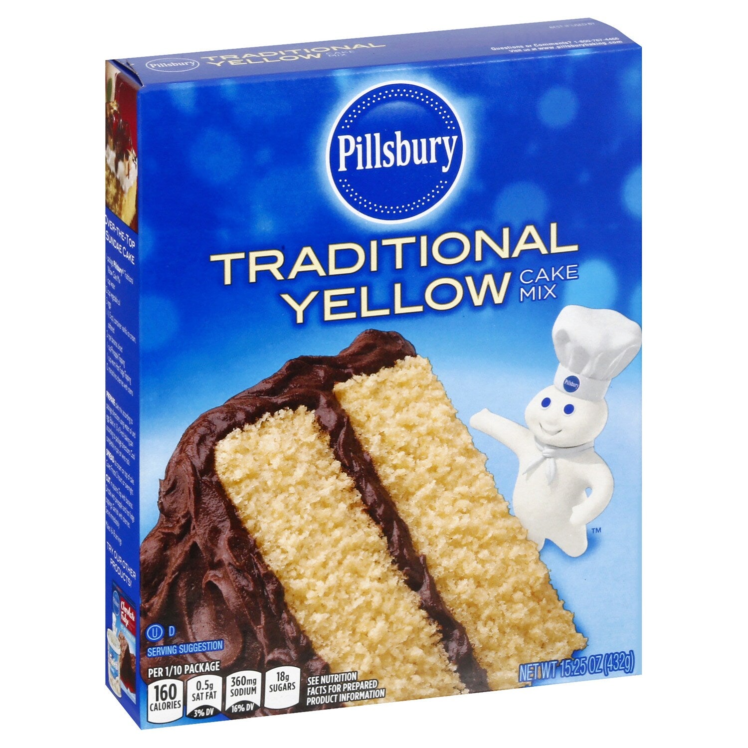 Pillsbury Traditional Yellow Cake Mix, 15.25 oz. Boxes (Pack of 12)