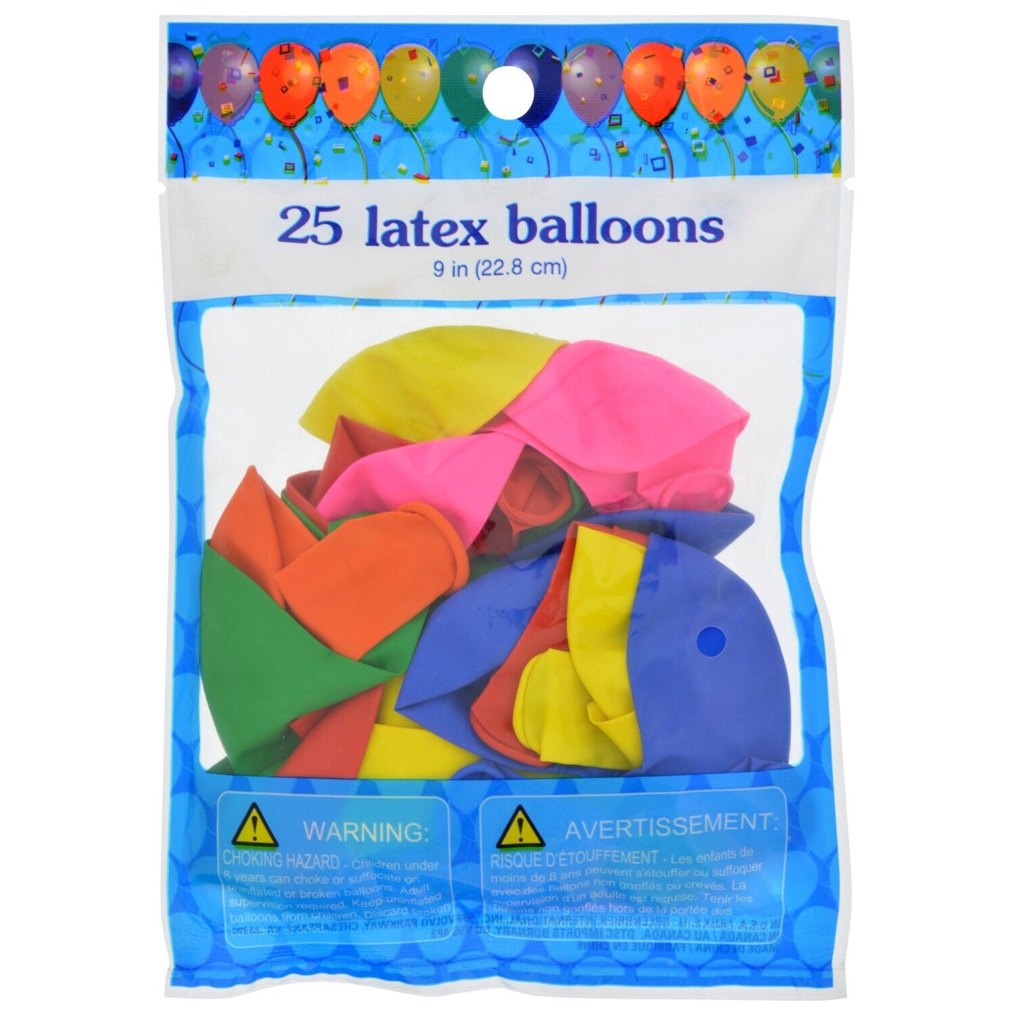 Colorful Latex Balloons, 25-ct. Bags (Pack of 4)