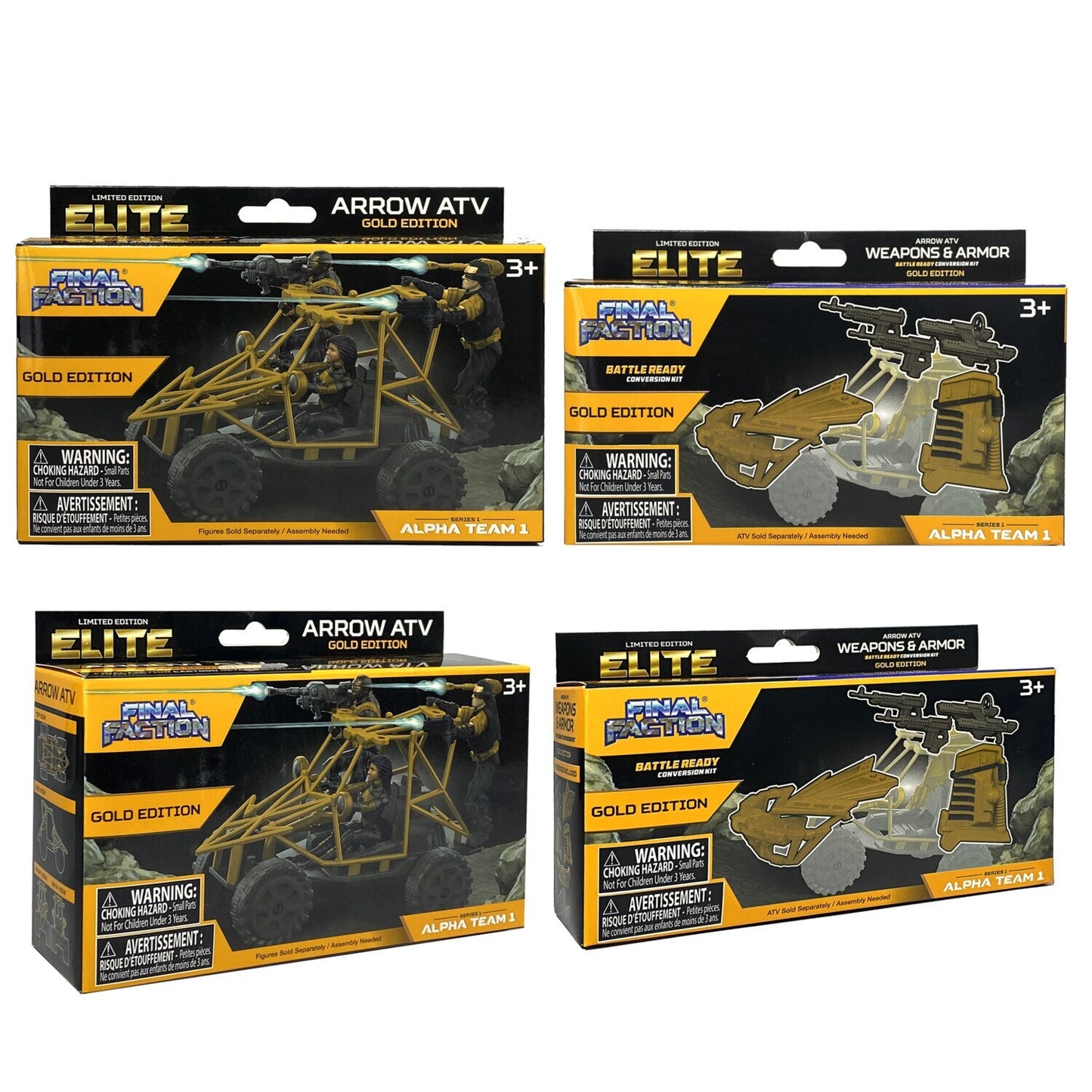 Final Faction ATV Toys for Kids, (Pack of 24)