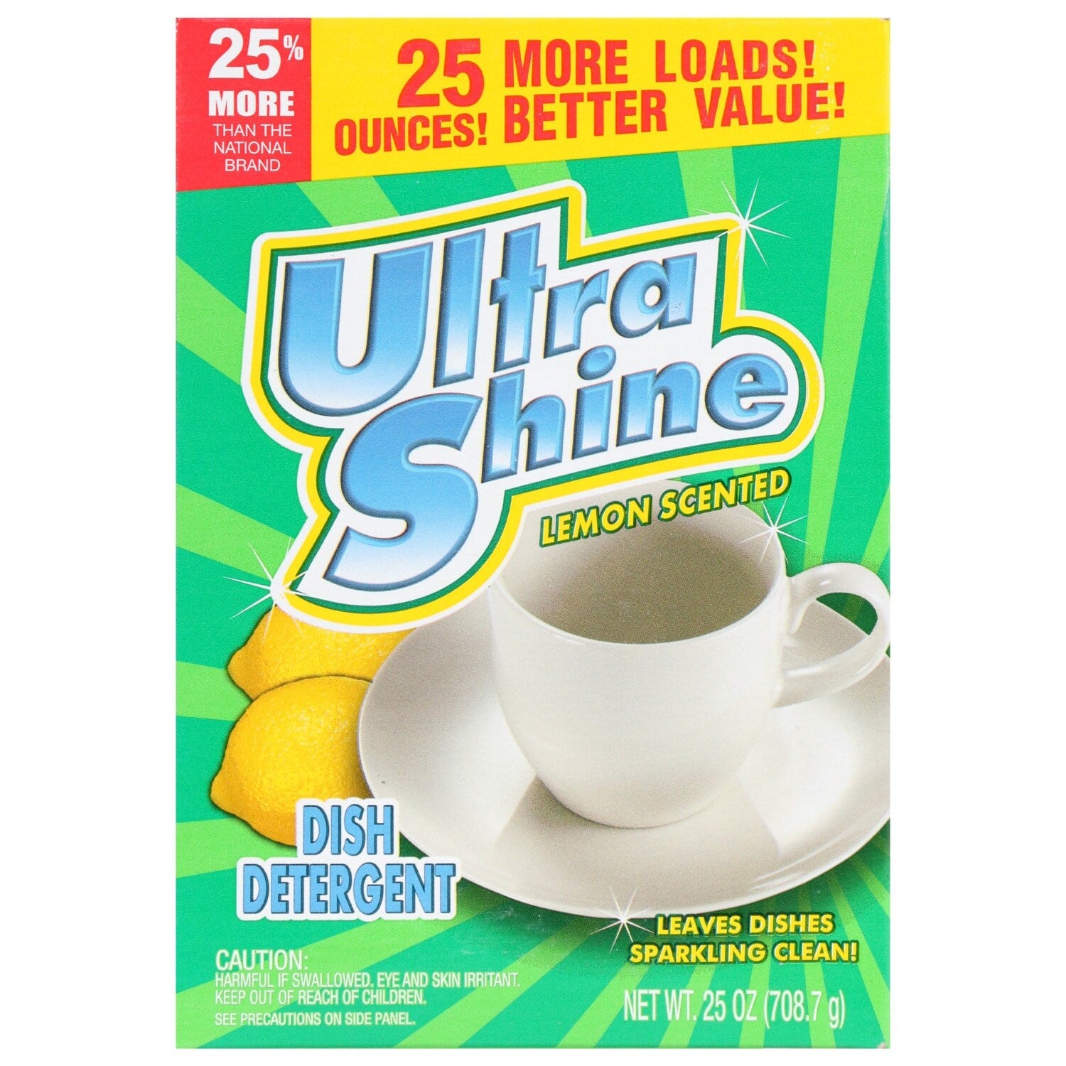 Ultra Shine Lemon Scented Dish Detergent, 25-oz. Boxes (Pack of 18)