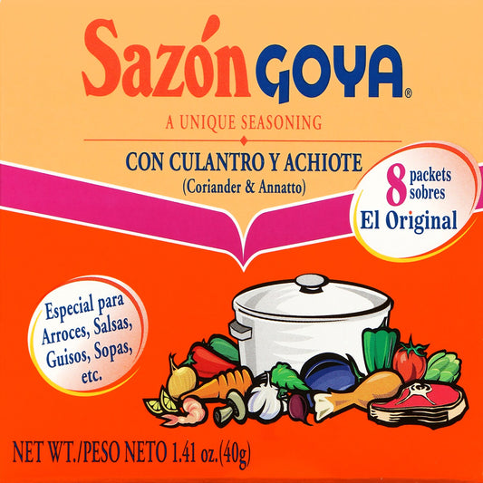 Goya Sazon Seasoning, 8-ct. Boxes (Pack of 18)