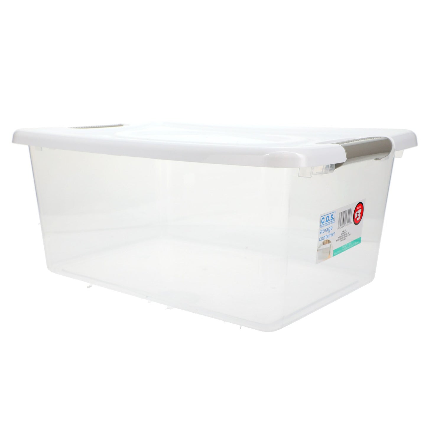 Clear Plastic Storage Bins with Clip-Lock Lids, 16x11x7 in Pack 3