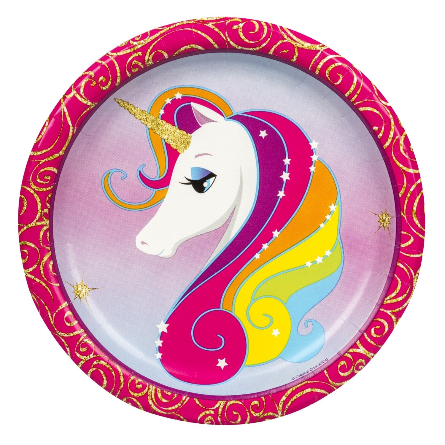Unicorn Paper Plates, 9 in., 18-ct. Packs (Pack of 12)