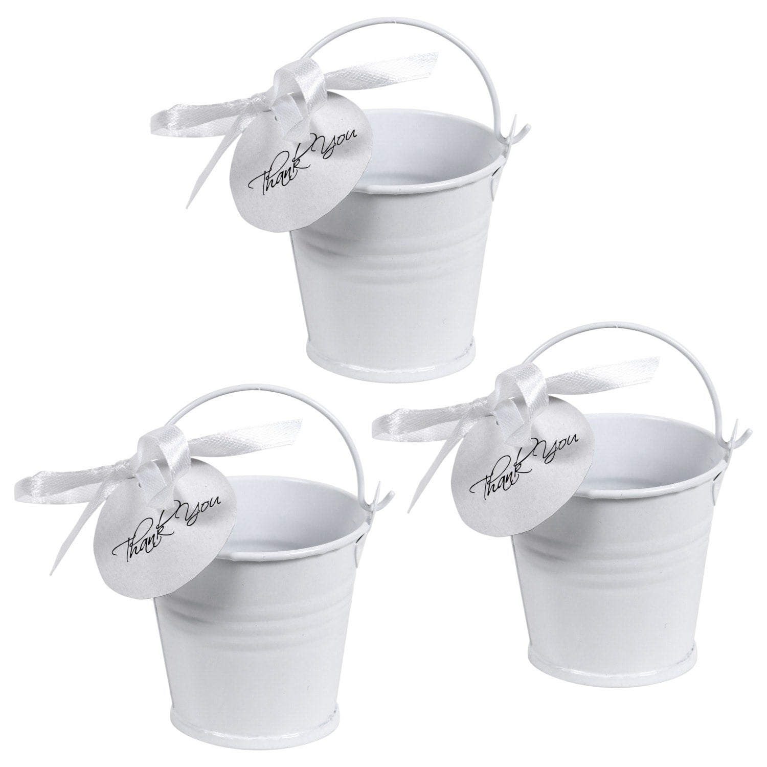 Details and Accessories White Wedding Pail Favors, 3-ct. Packs (Pack of 15)