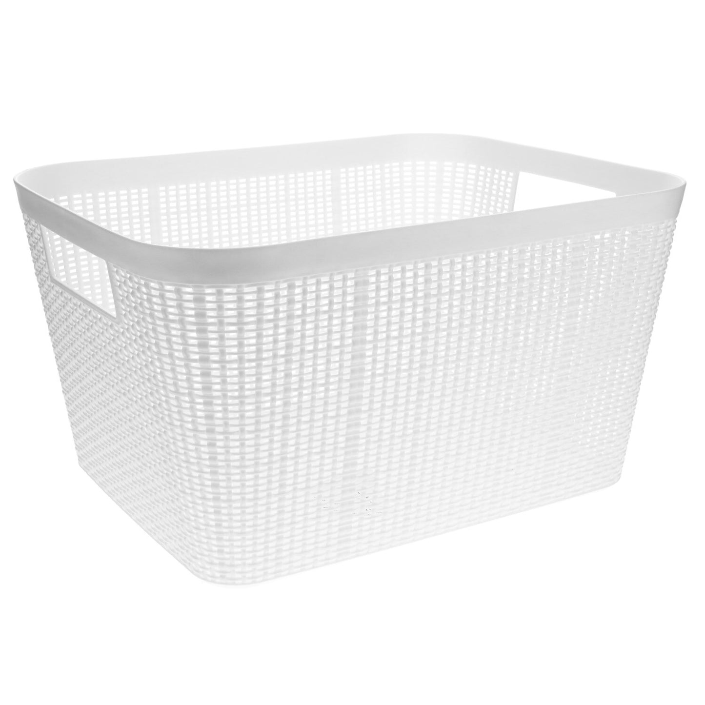 Deep Rectangular Woven Storage Baskets 15.14x12.18x8.5in-Pack 18