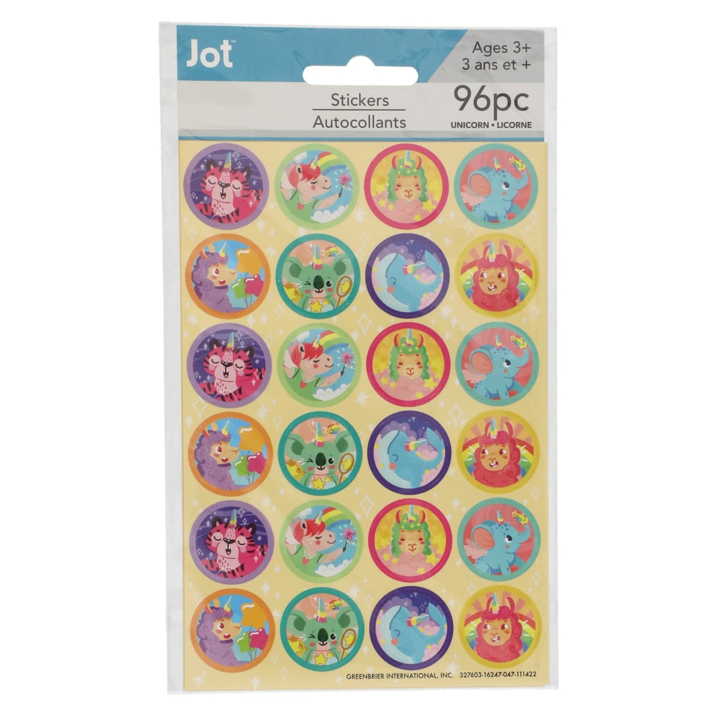 Jot Unicorn and Llama Sticker Sheets, 4-ct. (Pack of 24)
