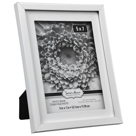 Special Matted Silver Plastic Frames, 5x7 in. (Pack of 12)