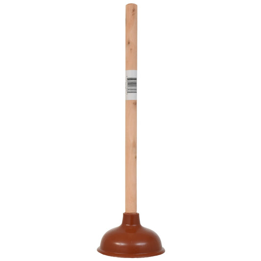 Wooden and Rubber Toilet Plungers, 19 in. (Pack of 4)