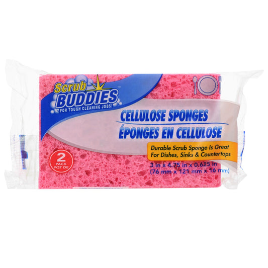Scrub Buddies Cellulose Sponges, 2-ct. Packs (Pack of 24)