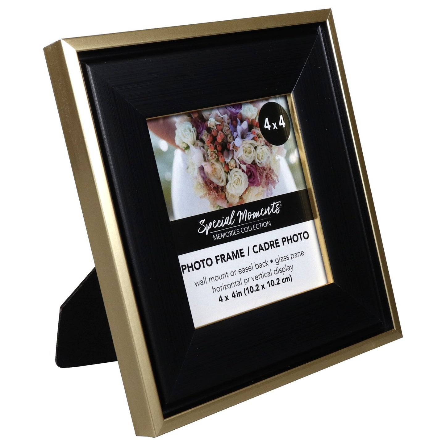 Special Black with Gold Trim Photo Frames, 4x4 in. (Pack of 24)