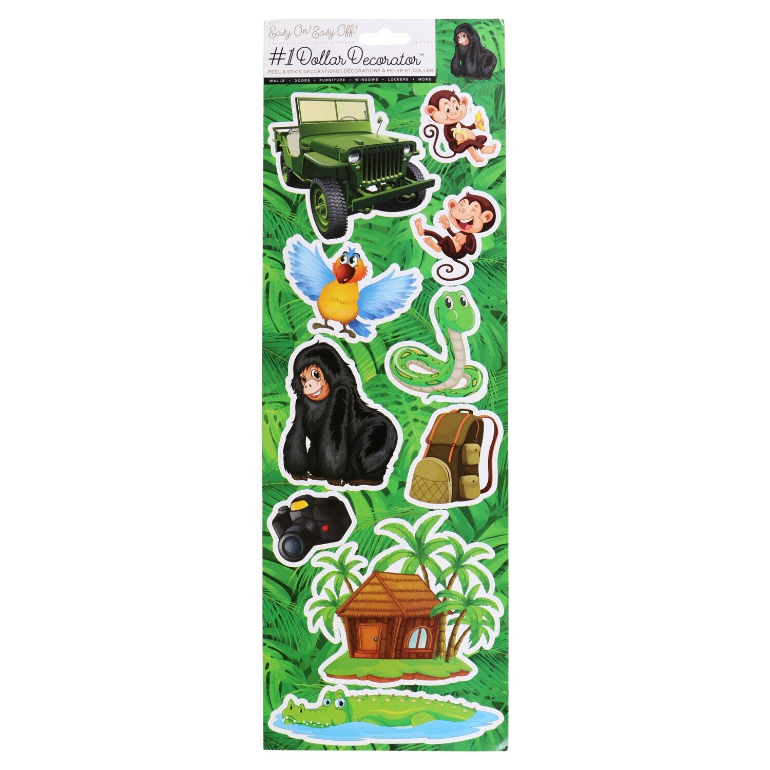 Youth Safari Wall Decals, 18x5.875 in. (Pack of 12)