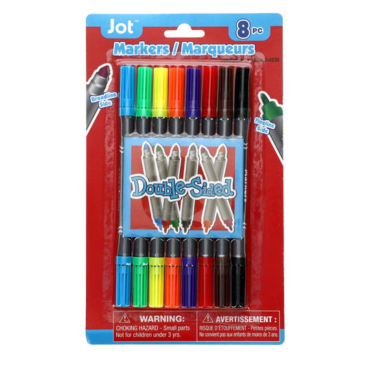 Jot Double-Sided Fineline/Broadline Washable Markers, 8-ct. Packs (Pack of 24)