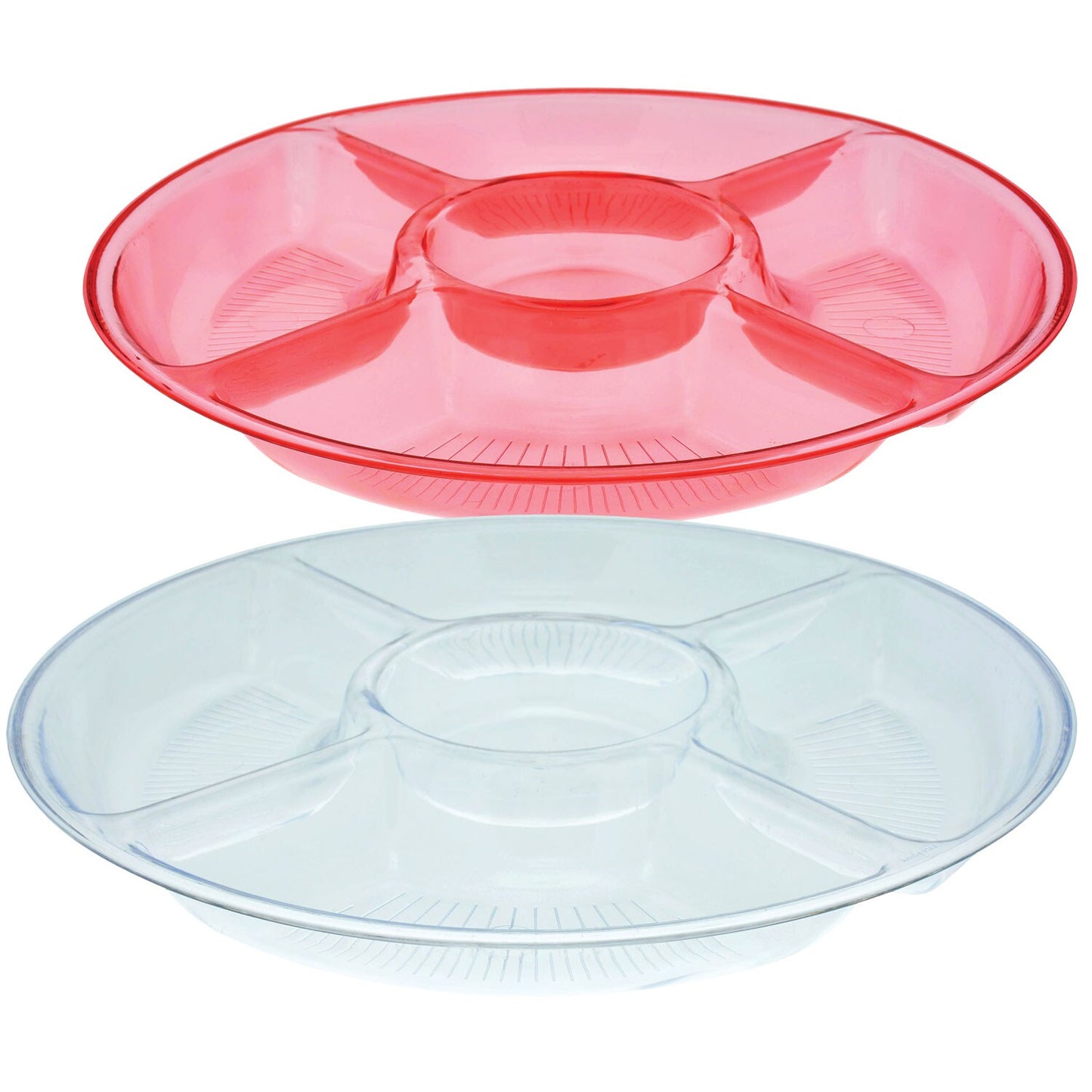 Transparent Plastic Chip & Dip Trays, 12 in. (Pack of 36)