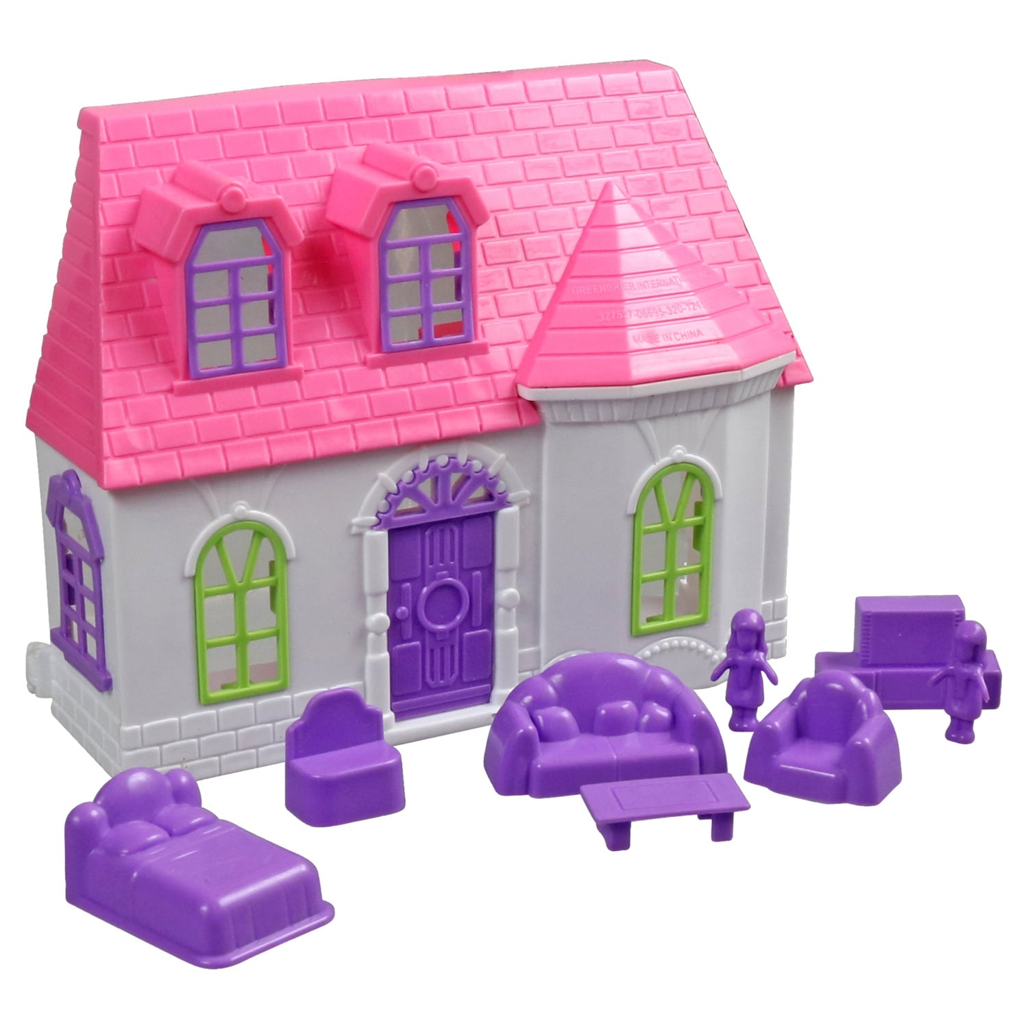 Doll House with Furniture and People, 5.875x4.75x2.125-in. (Pack of 24)